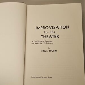 1963 Improvisation for the Theater Teaching & Directing by Viola Spolin Book